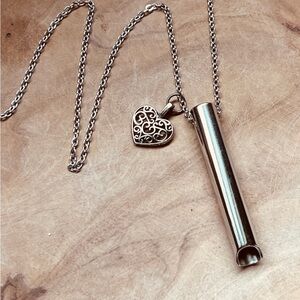 Breathing Necklace, Anxiety Relief Necklace, Calming Tube Pendant